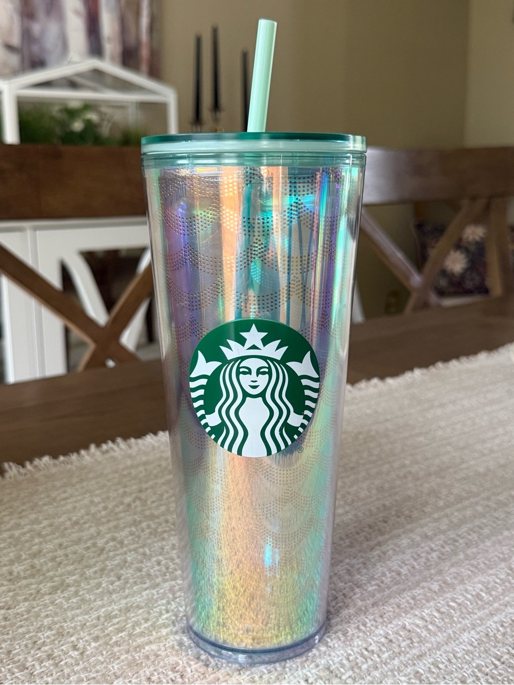 Starbucks Summer 2020 Iridescent Mermaid Scale Tumbler, 24oz